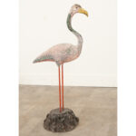 English Painted Stone Flamingo