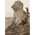 English 19th Century Pair of Stone Lions