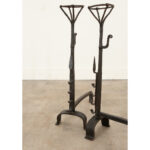 French 19th Century Forged Iron Andirons