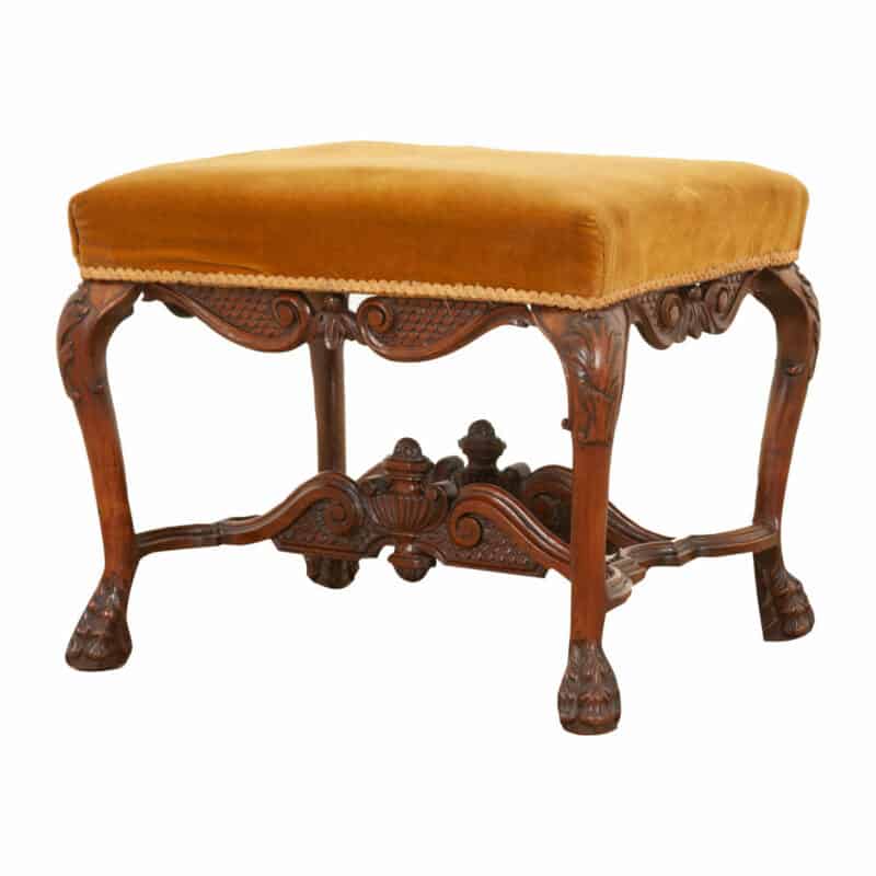 French 19th Century Upholstered Mahogany Stool