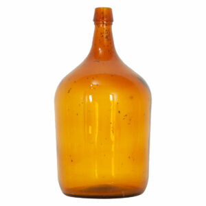 French Vintage Amber Glass Jar