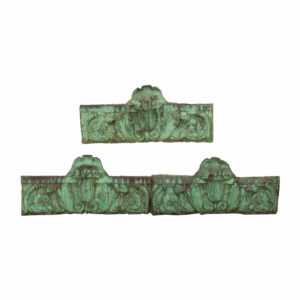 19th Century Set of 3 Oxidized Copper Panels