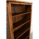 English 19th Century Decoupage Bamboo Bookcase