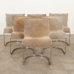 Set of 6 French Mid Century Cantilever Chairs