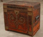 English 19th Century Leather Trunk