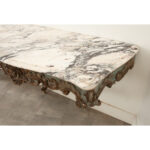 Italian Rococo Painted & Marble Console