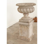 English Raised Garden Urn on Pedestal