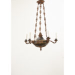 French Empire Tole & Brass Chandelier