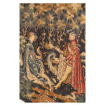 French Vintage “An Offering of the Heart” Tapestry