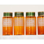French Set of 6 Amber Glass Storage Containers
