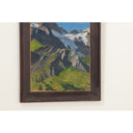 French Vintage Framed Landscape of the Alps