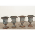 Set of 4 19th Century Iron Garden Urns