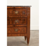French 18th Century Burl & Marble top Commode