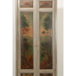 Custom Armoire Made with 19th Century Painted Boiserie Doors