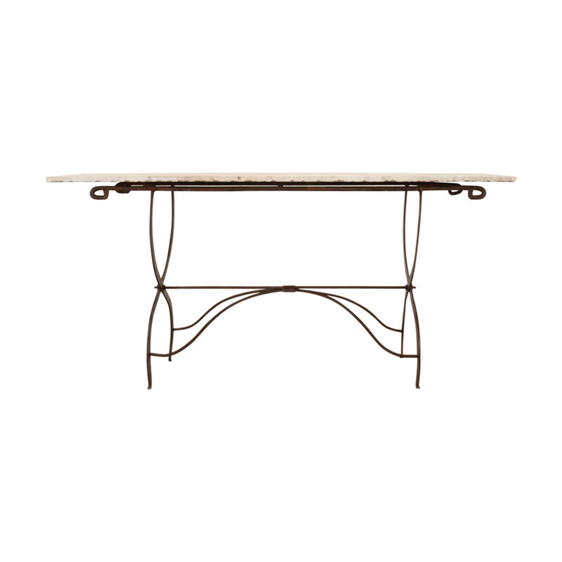 French Vintage Forged Iron Bistro Table