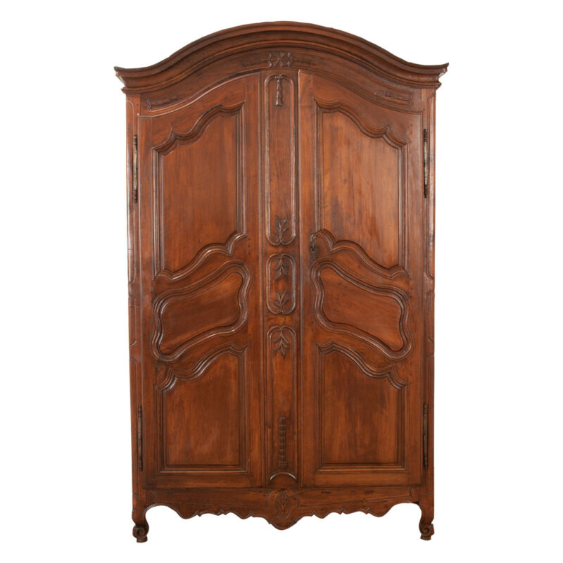 French 19th Century Walnut Louis XV Style Armoire