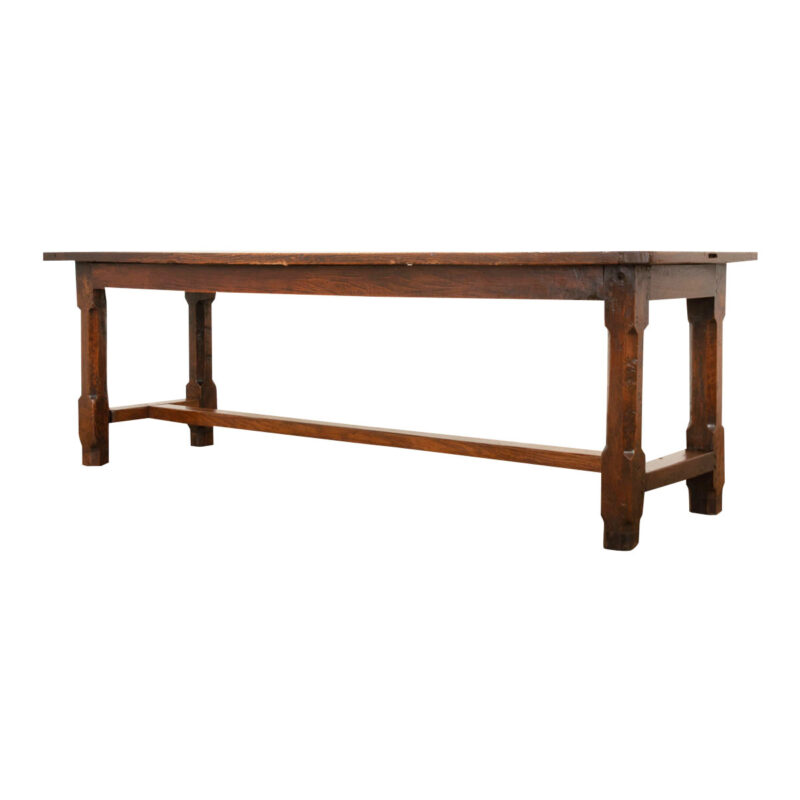 French 19th Century Solid Oak Console