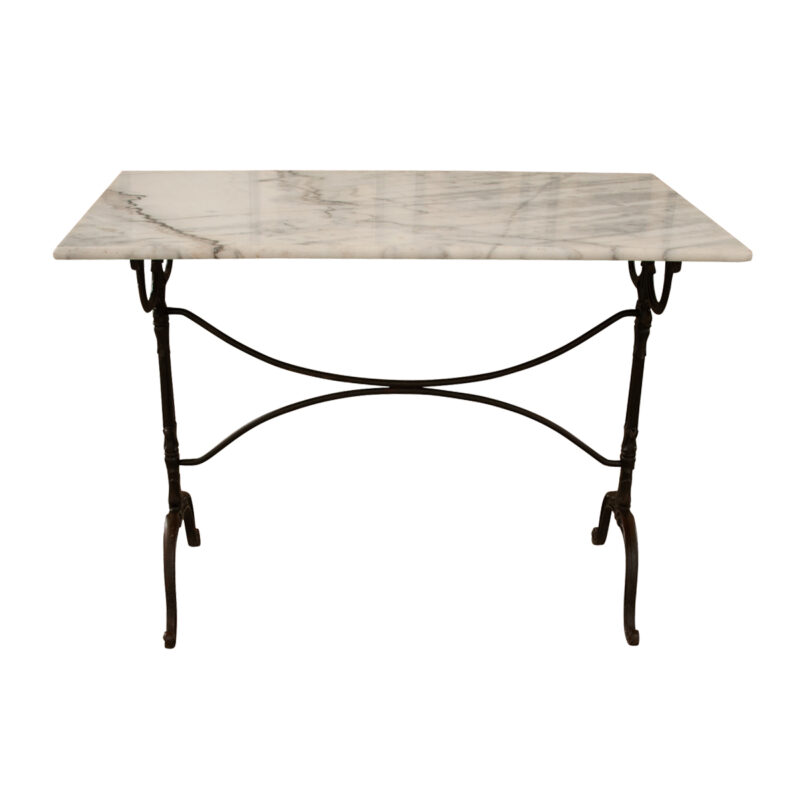 French Iron & Marble Bistro Table