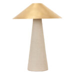 Ceramic & Brass Modern Accent Lamp