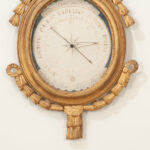 French 19th Century Gold Gilt Barometer
