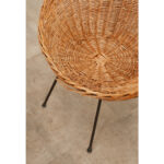 French Vintage Set of 2 Petite Rattan Chairs