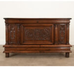French 18th Century Solid Carved Oak Coffer