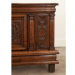 French 18th Century Solid Carved Oak Coffer
