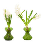 Pair of Victorian Green Glass Hyacinth Vases
