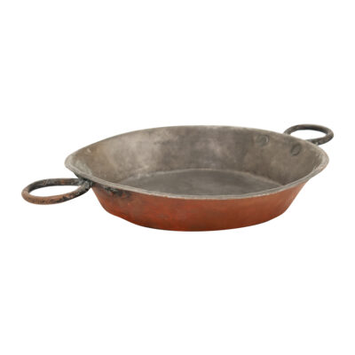 Small Copper Pan with Iron Handles