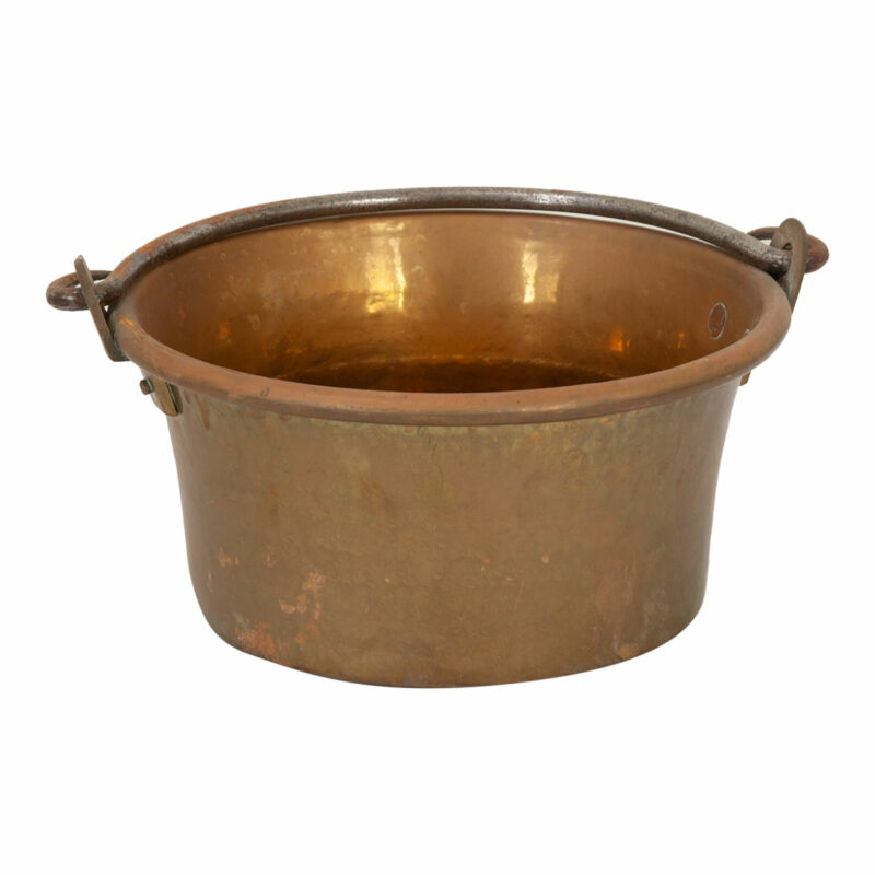 Hammered Copper Open Hearth Cooking Pot