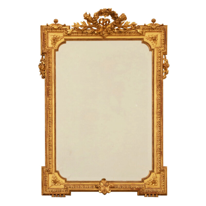 French 19th Century Gold Gilt Louis XVI Style Mirror