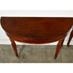 Pair of French Mahogany Demilune Table Ends
