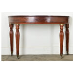 Pair of French Mahogany Demilune Table Ends