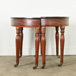Pair of French Mahogany Demilune Table Ends