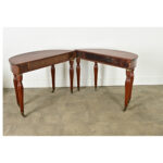 Pair of French Mahogany Demilune Table Ends