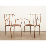 Pair of French Iron Bistro Chairs