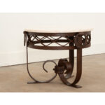 French 1920s Iron & Marble Low Table