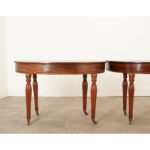 Pair of French Mahogany Demilune Table Ends