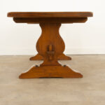 French 19th Century Oak Trestle Dining Table