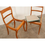 Set of 6 Mid Century Fruitwood Dining Chairs