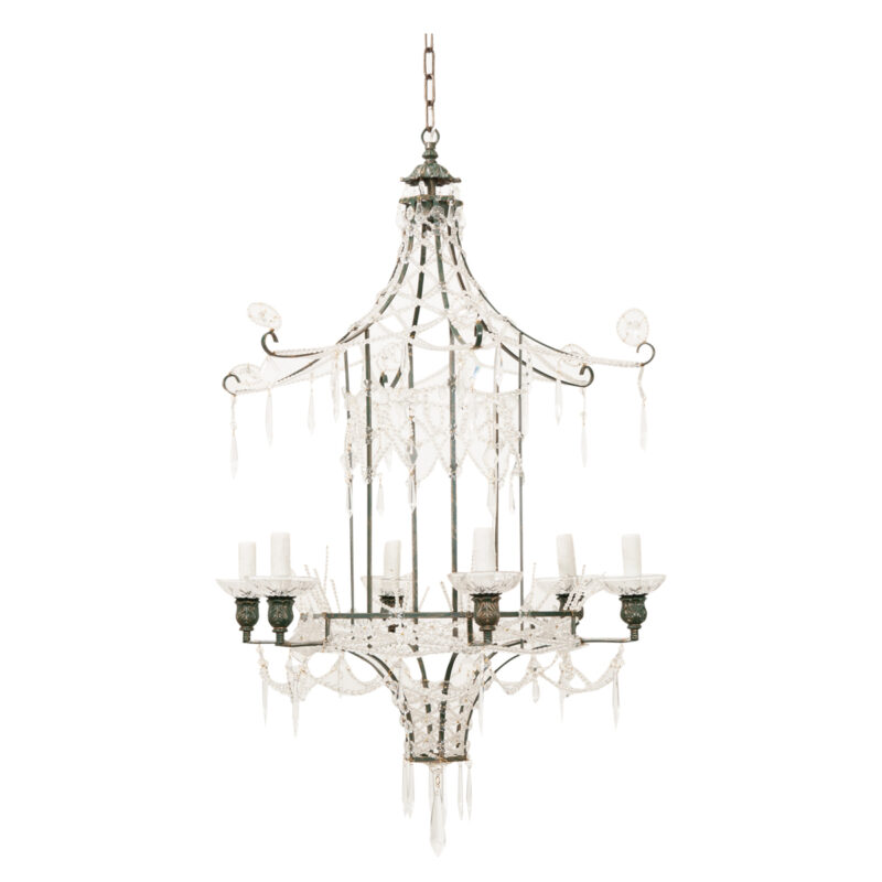 Reproduction Pagoda Style Lantern Chandelier