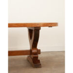 French Early 20th Century Oak Thick Top Dining Table