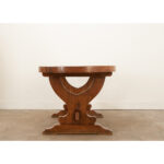 French Early 20th Century Oak Thick Top Dining Table