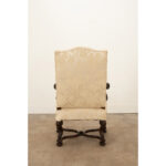 French Carved Walnut Os de Mouton Armchair