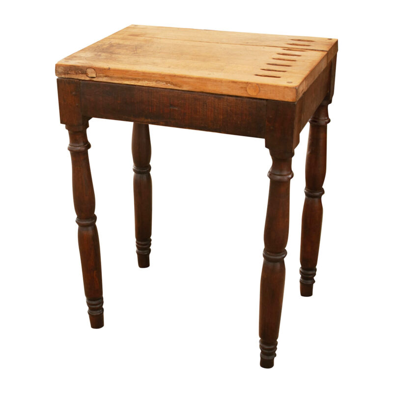 French Beech Charcuterie Table with Knife Slots