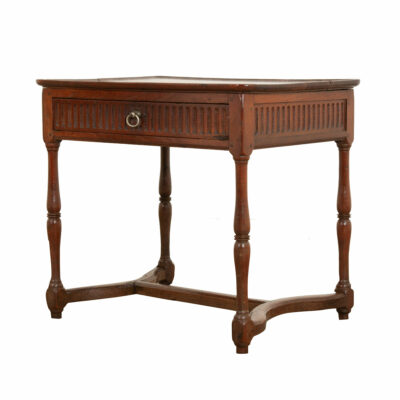 French Elm Side Table From Brittany