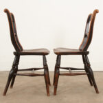 Pair of English Solid Oak Oxford Chairs