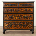 English Chest with Butterfly and Moth Decoupage