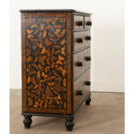 English Chest with Butterfly and Moth Decoupage