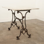 French Art Nouveau Cast Iron Bistro Table